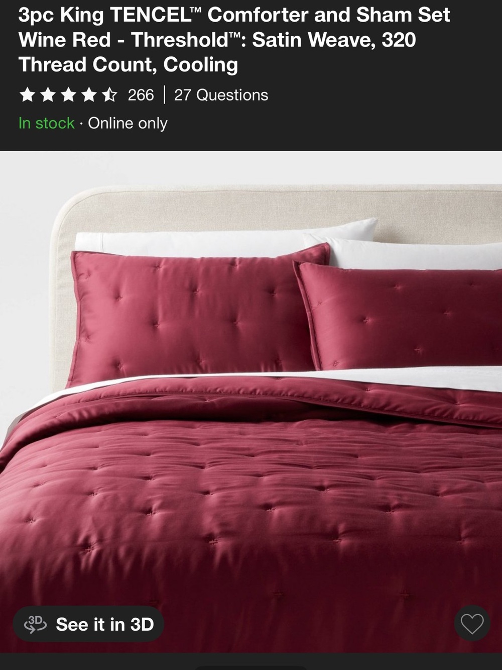 Threshold King Comforter and Sham Set -